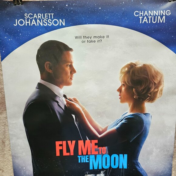Fly Me To The Moon Movie Poster 27x40" Scarlett Johansson Channing Tatum - Picture 4 of 8